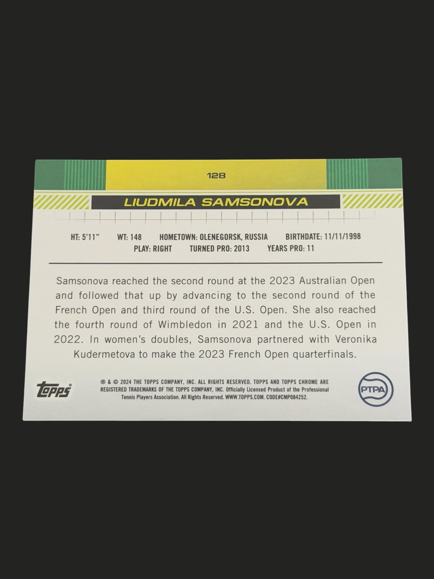 2024 Topps Chrome Prism Refractor Liudmila Samsonova