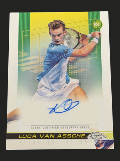 2024 Topps Chrome Luca van Assche — Auto tennis card