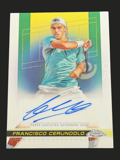 2024 Topps Chrome Tennis Auto Francisco Cerundolo