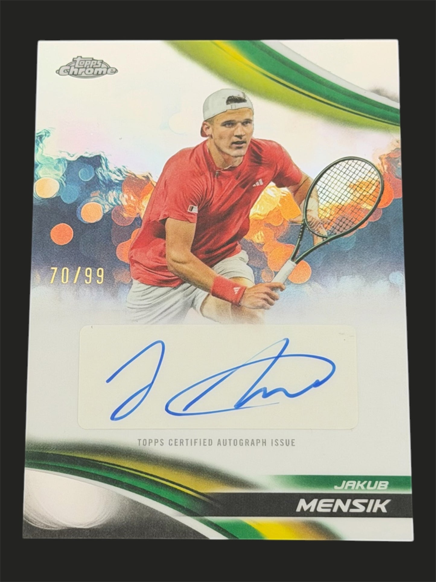 2025 Topps Chrome Refractor Autograph 70/99 Jakub Mensik