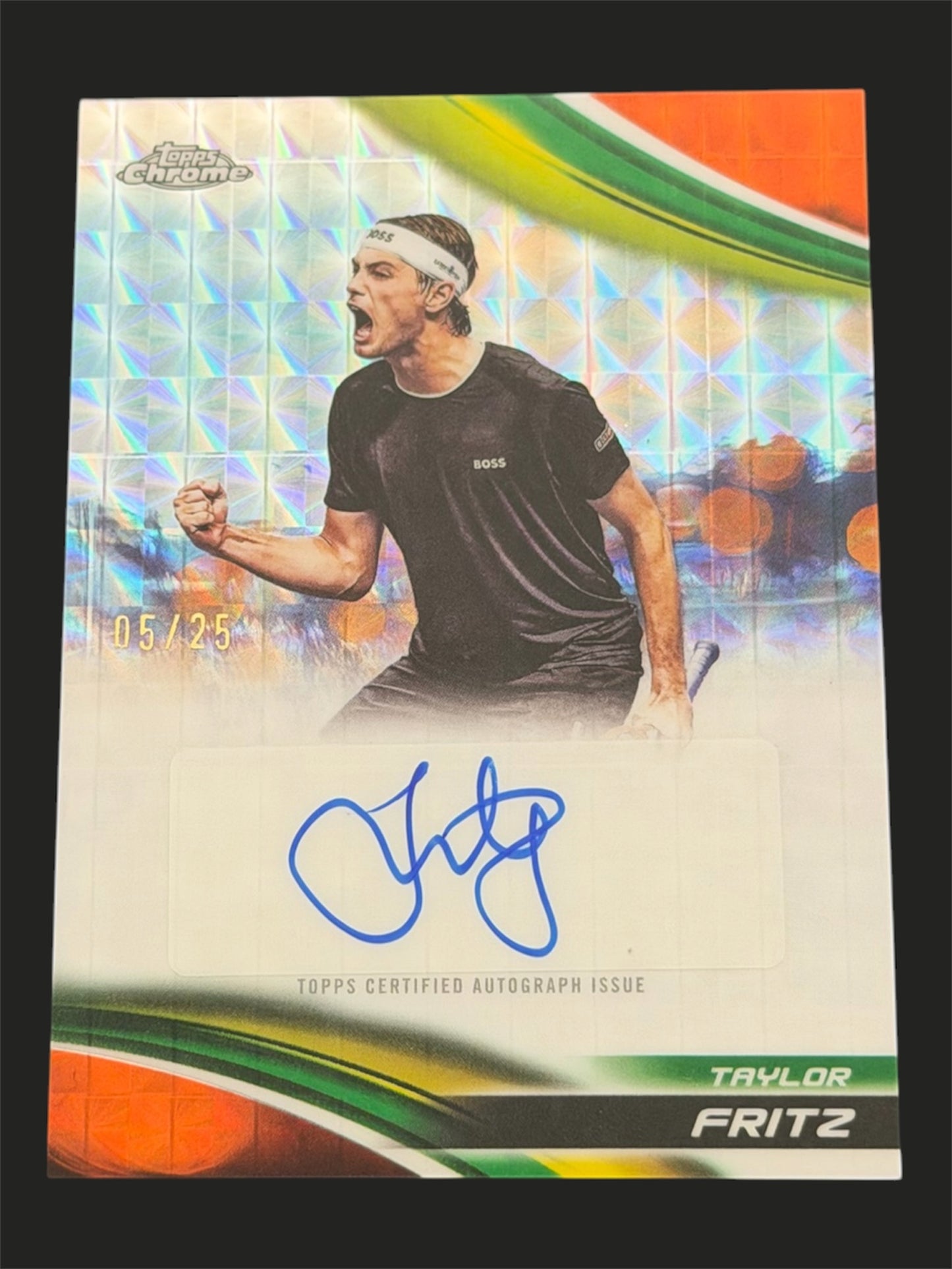 2025 Topps Chrome Orange Autograph 05/25 Taylor Fritz