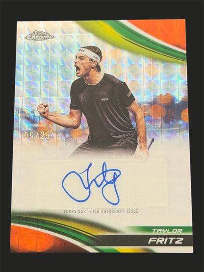 2025 Topps Chrome Orange Autograph 05/25 Taylor Fritz