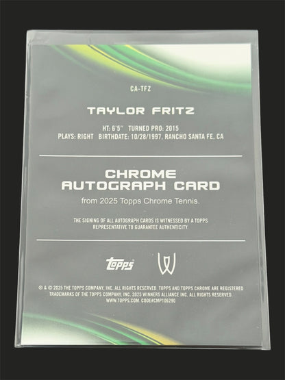 2025 Topps Chrome Orange Autograph 05/25 Taylor Fritz