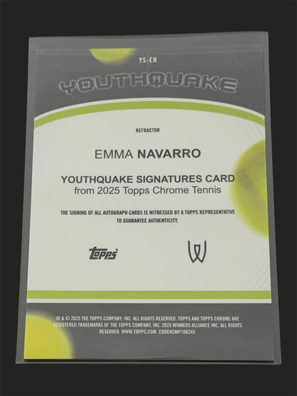 2025 Topps Chrome Youthquake Autograph 39/99 Emma Navarro