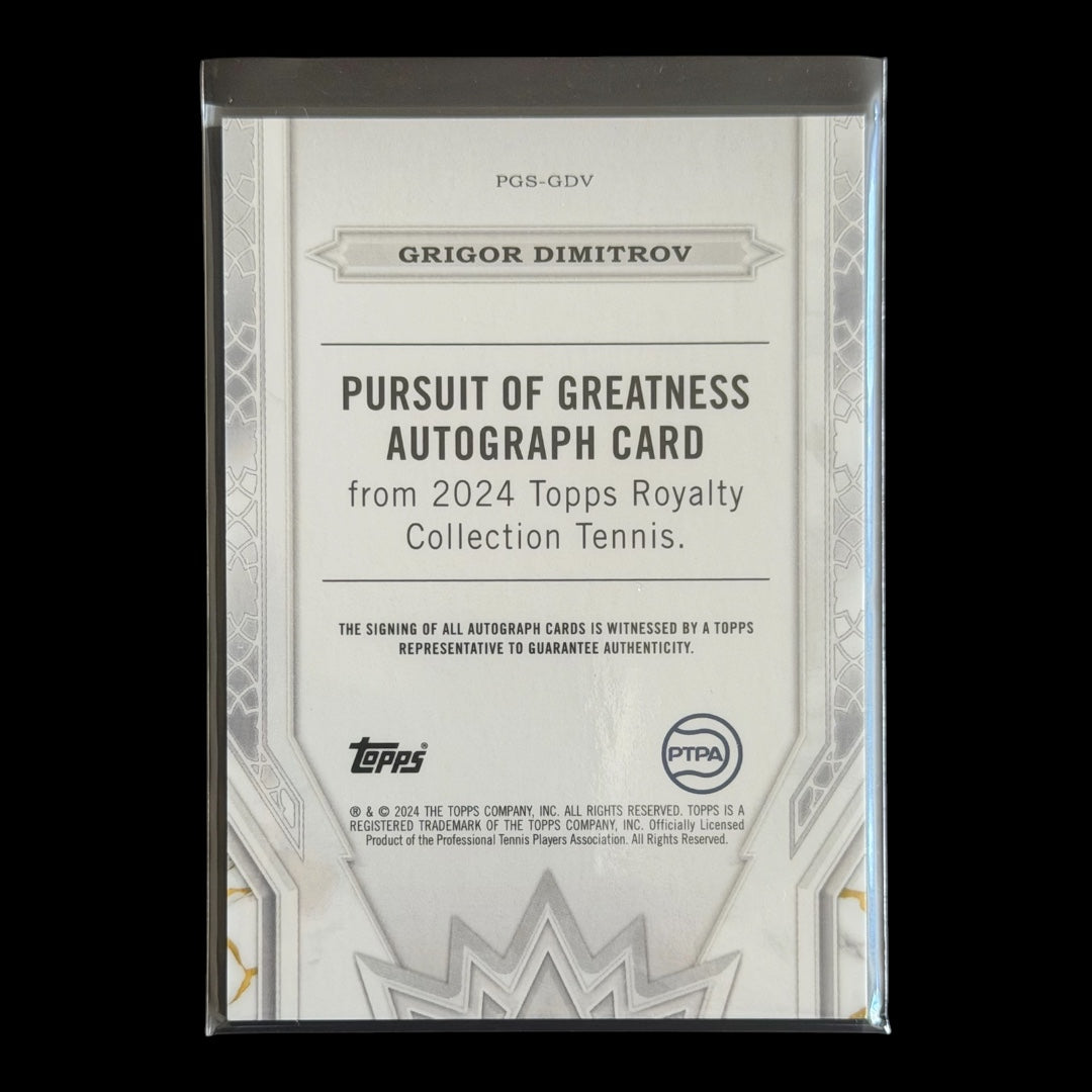 2024 Topps Royalty Grigor Dimitrov — Pursuit of Greatness Auto /75