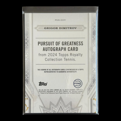 2024 Topps Royalty Grigor Dimitrov — Pursuit of Greatness Auto /75
