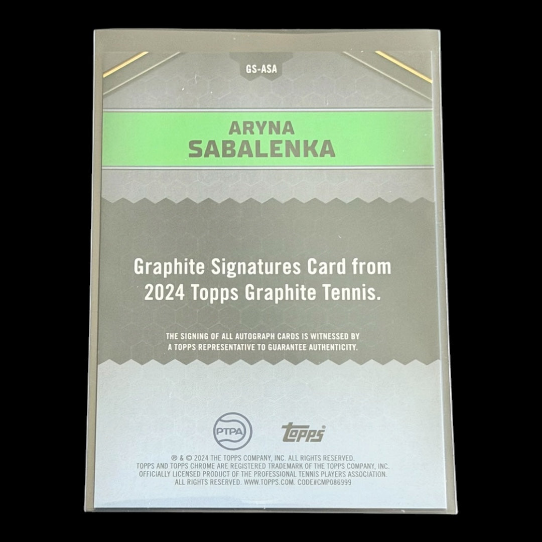 2024 Topps Graphite Aryna Sabalenka — Auto