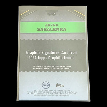 2024 Topps Graphite Aryna Sabalenka — Auto