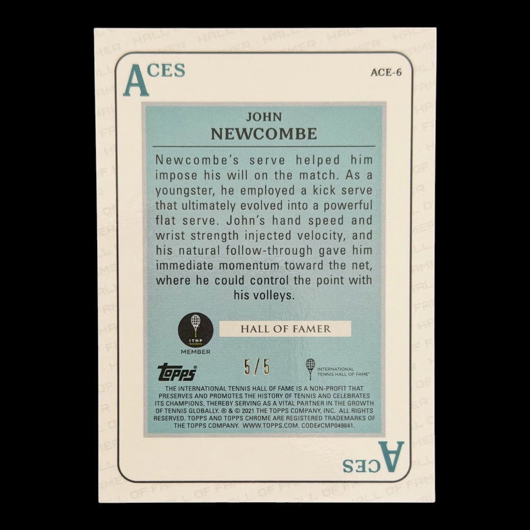 2021 Topps Chrome John Newcombe Red Aces /5