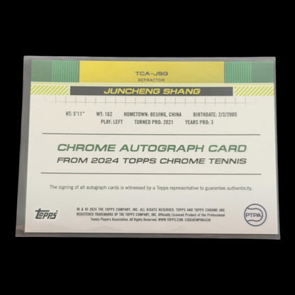 2024 Topps Chrome Juncheng Shang — Refractor Auto /499