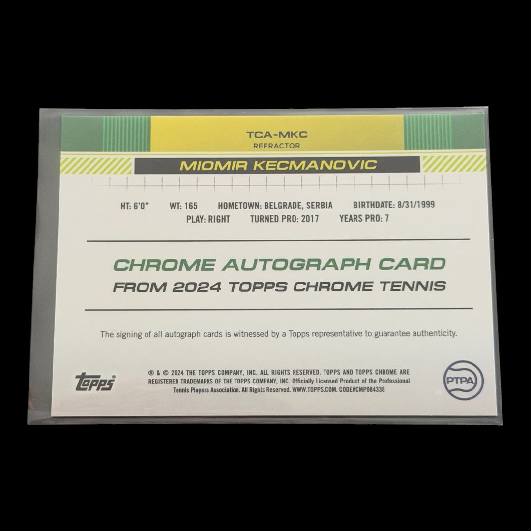 2025 Topps Chrome Miomir Kecmanovic — Refractor Auto /499
