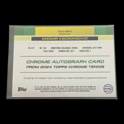 2025 Topps Chrome Miomir Kecmanovic — Refractor Auto /499