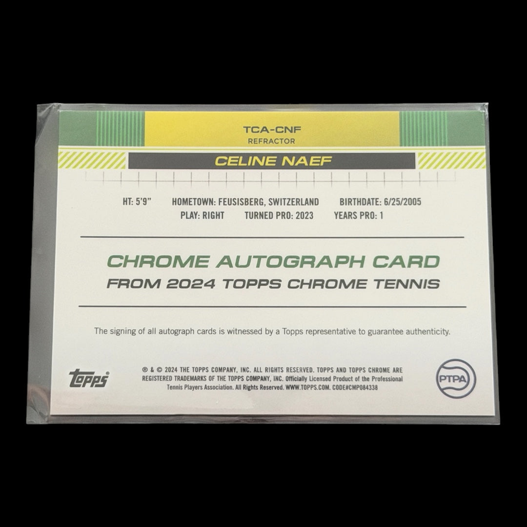 2025 Topps Chrome Celine Naef — Refractor Auto /499