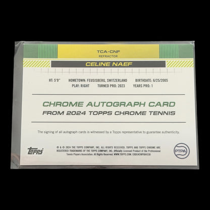 2025 Topps Chrome Celine Naef — Refractor Auto /499