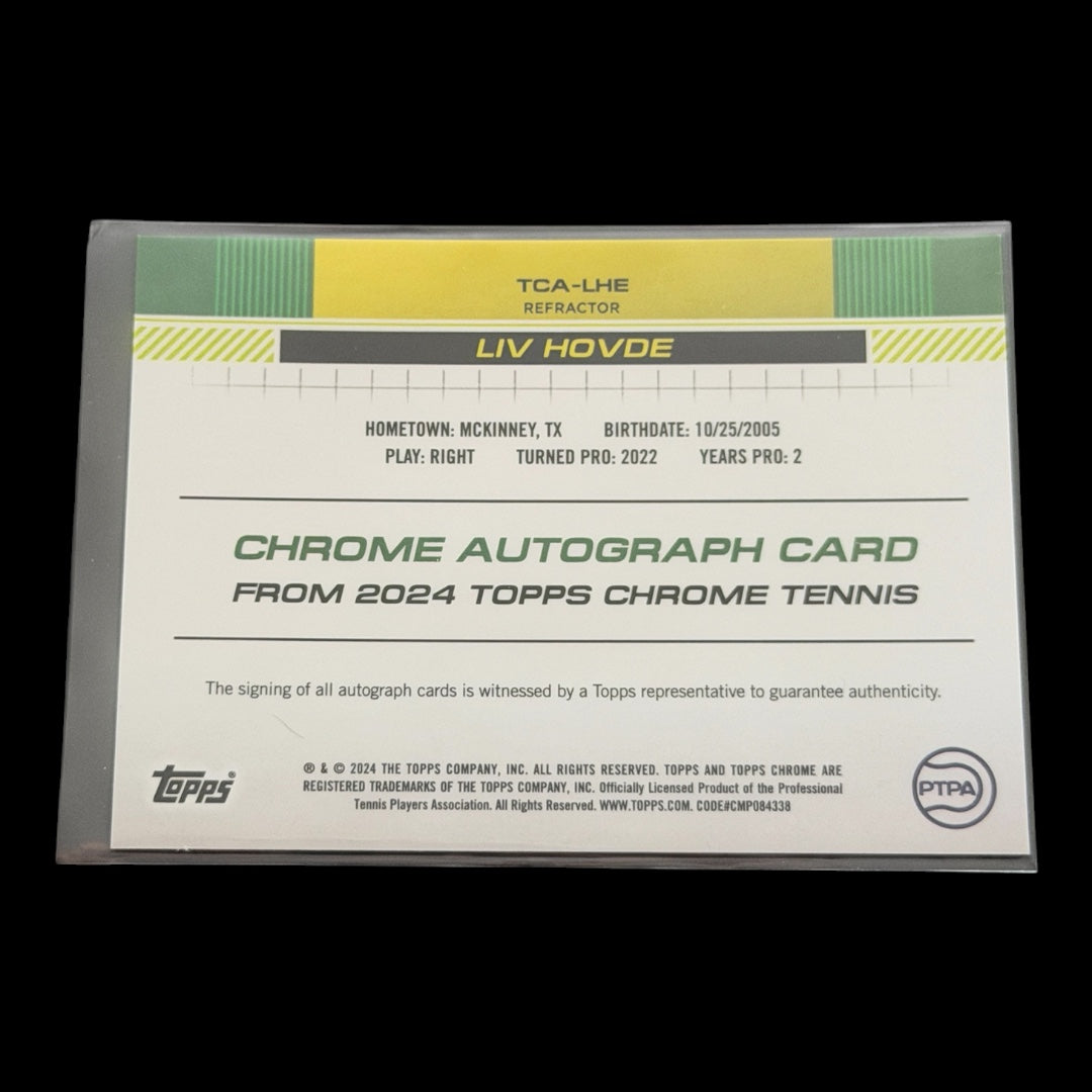 2025 Topps Chrome Liv Hovde — Refractor Auto /499