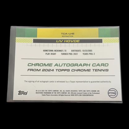 2025 Topps Chrome Liv Hovde — Refractor Auto /499
