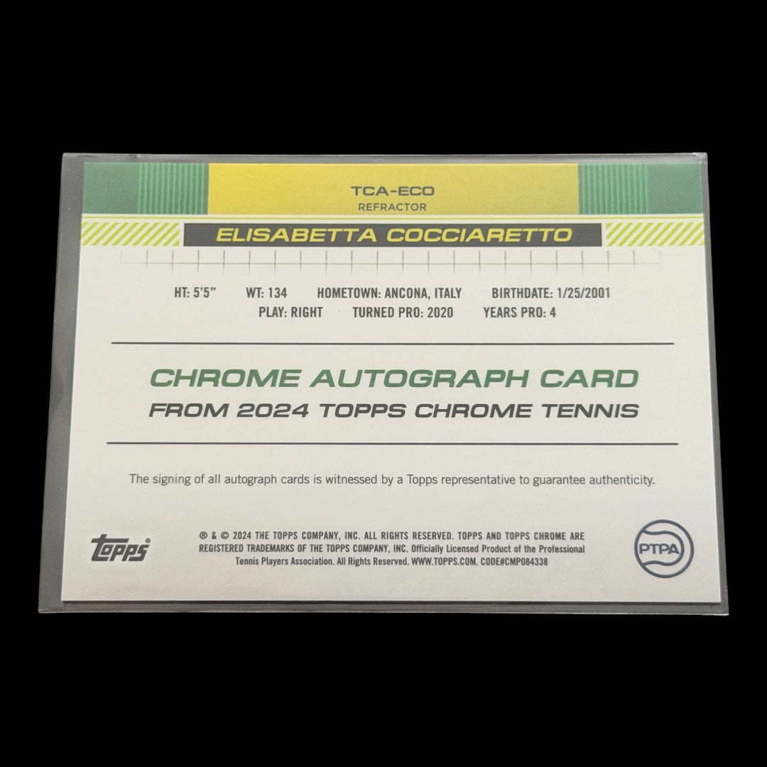 2025 Topps Chrome Elisabetta Cocciaretto — Refractor Auto /499
