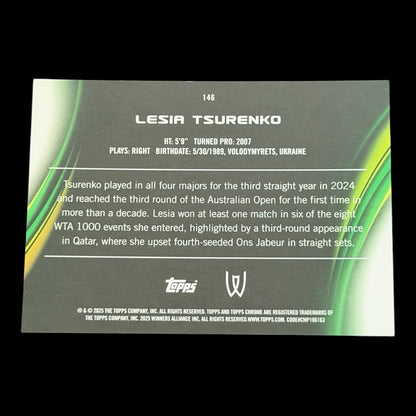 2025 Topps Chrome Lesia Tsurenko — Pink Geometric Refractor /65