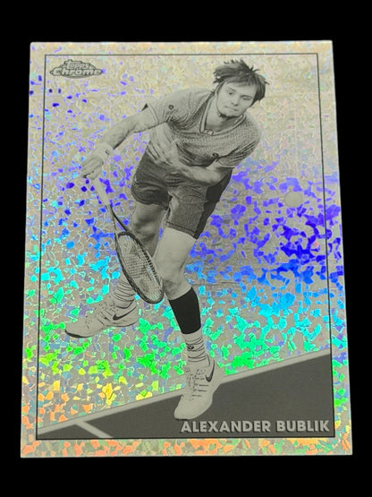 2021 Topps Chrome Alexander Bublik — White Mini Diamond Refractor
