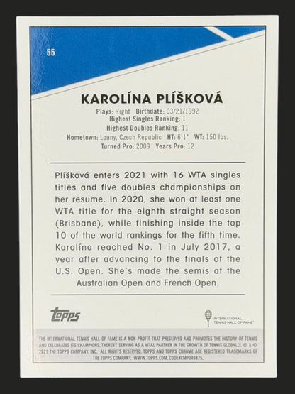 2021 Topps Chrome Tennis Clay Court Refractor Karolina Pliskova