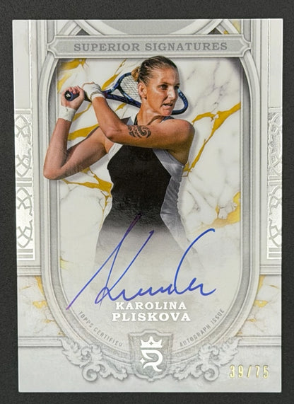 2024 Topps Royalty Karolina Pliskova — Superior Signatures Auto /75 tennis card