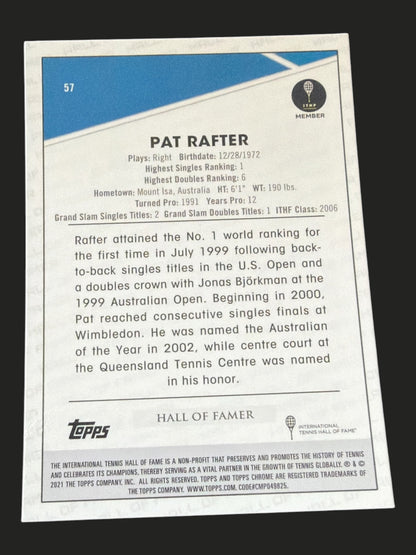2021 Topps Chrome Tennis Pat Rafter