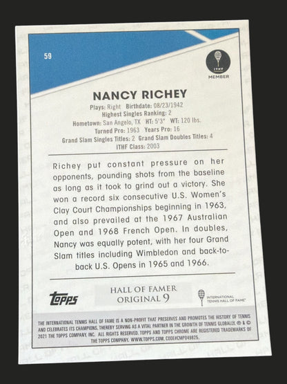 2021 Topps Chrome Tennis Nancy Richey