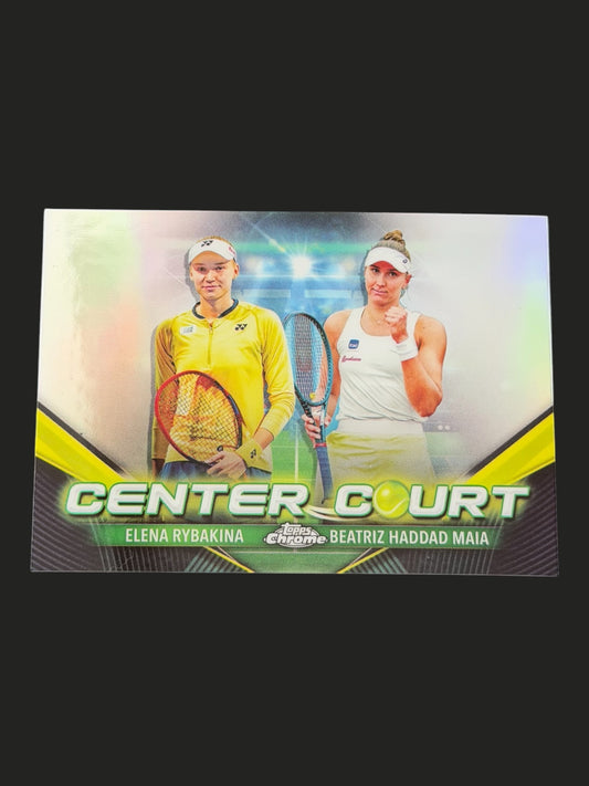 2024 Topps Chrome Tennis Center Court Elena Rybakina & Beatriz Haddid Maia