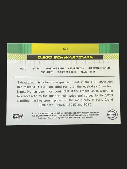 2024 Topps Chrome Sapphire Diego Schwartzman