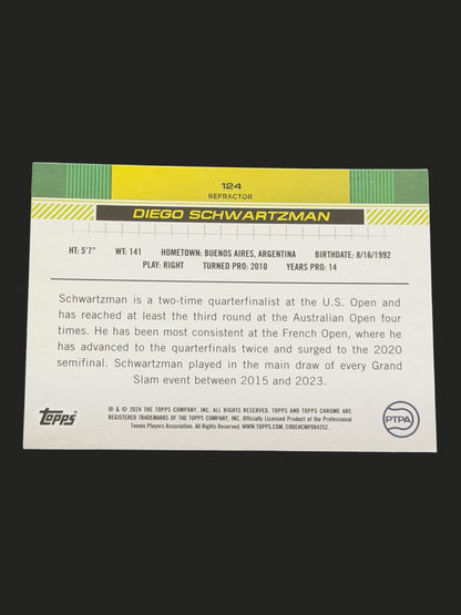 2024 Topps Chrome Refractor Diego Schwartzman