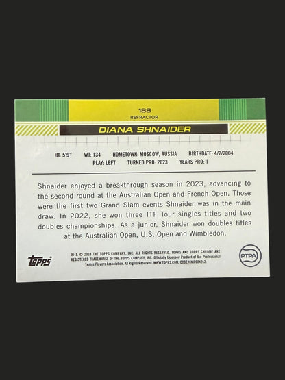 2024 Topps Chrome Refractor Diana Shnaider