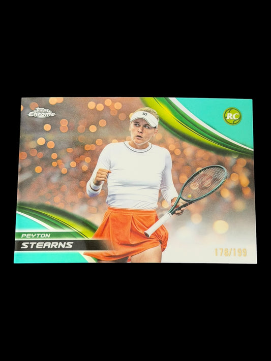2025 Topps Chrome Tennis Aqua Refractor 178/199 Peyton Stearns