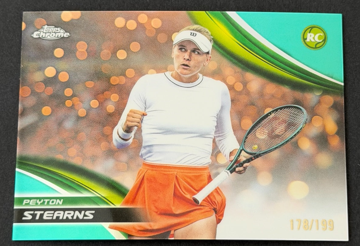2025 Topps Chrome Tennis Aqua Refractor 178/199 Peyton Stearns