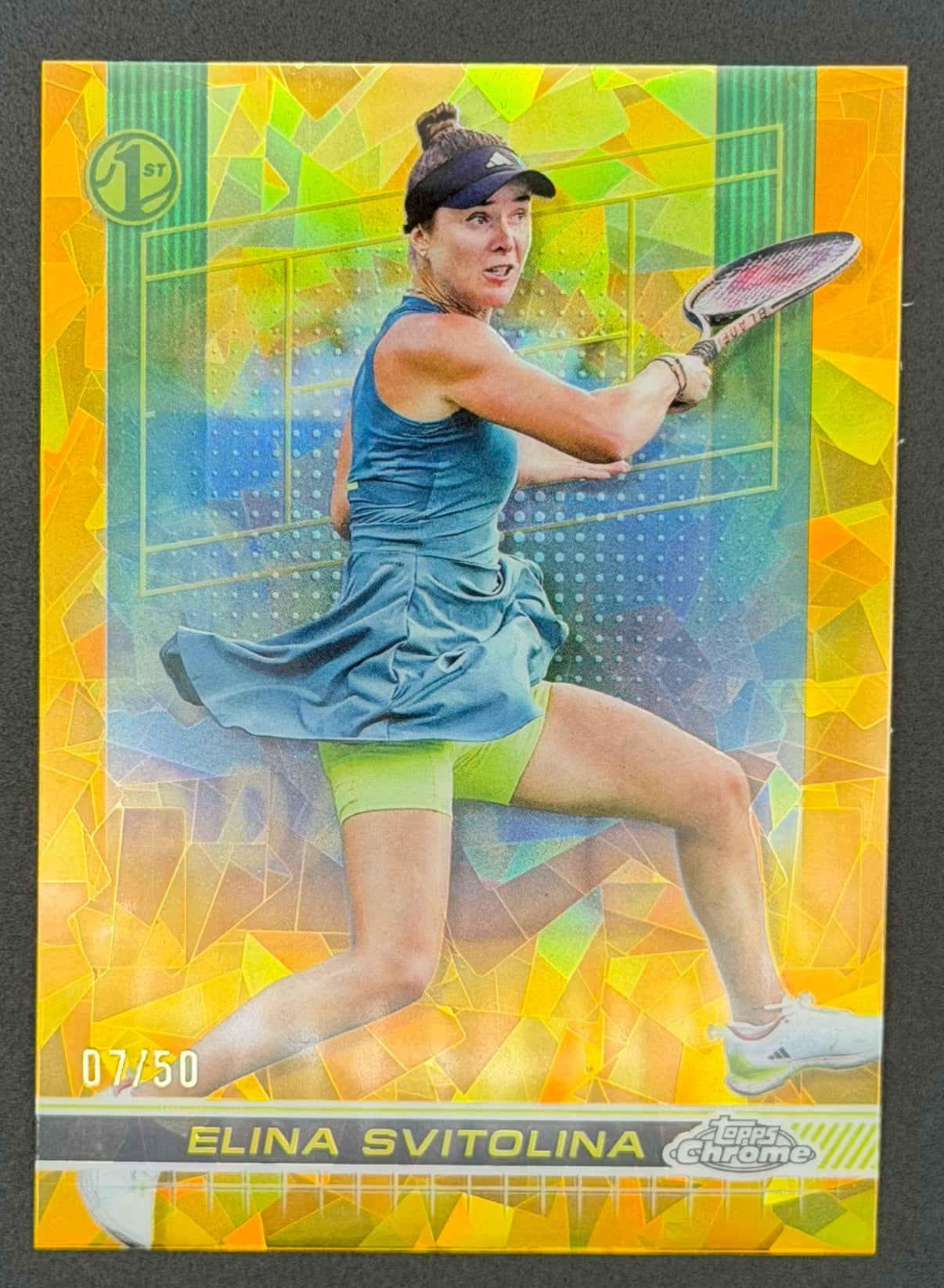 2024 Topps Chrome Sapphire Elena Svitolina — Gold Refractor /50 tennis card