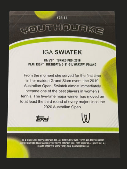 2025 Topps Chrome Youthquake Iga Swiatek