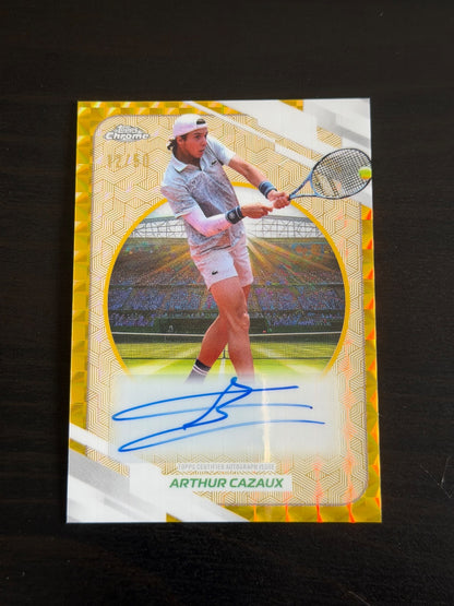 2026 Topps Chrome Arthur Cazaux Gold Geometric Auto /50