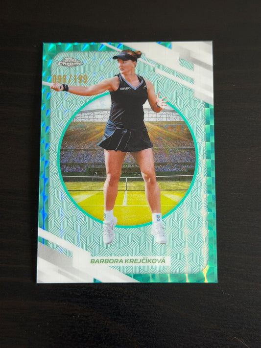 2026 Topps Chrome Barbora Krejcikova Aqua Geometric /199