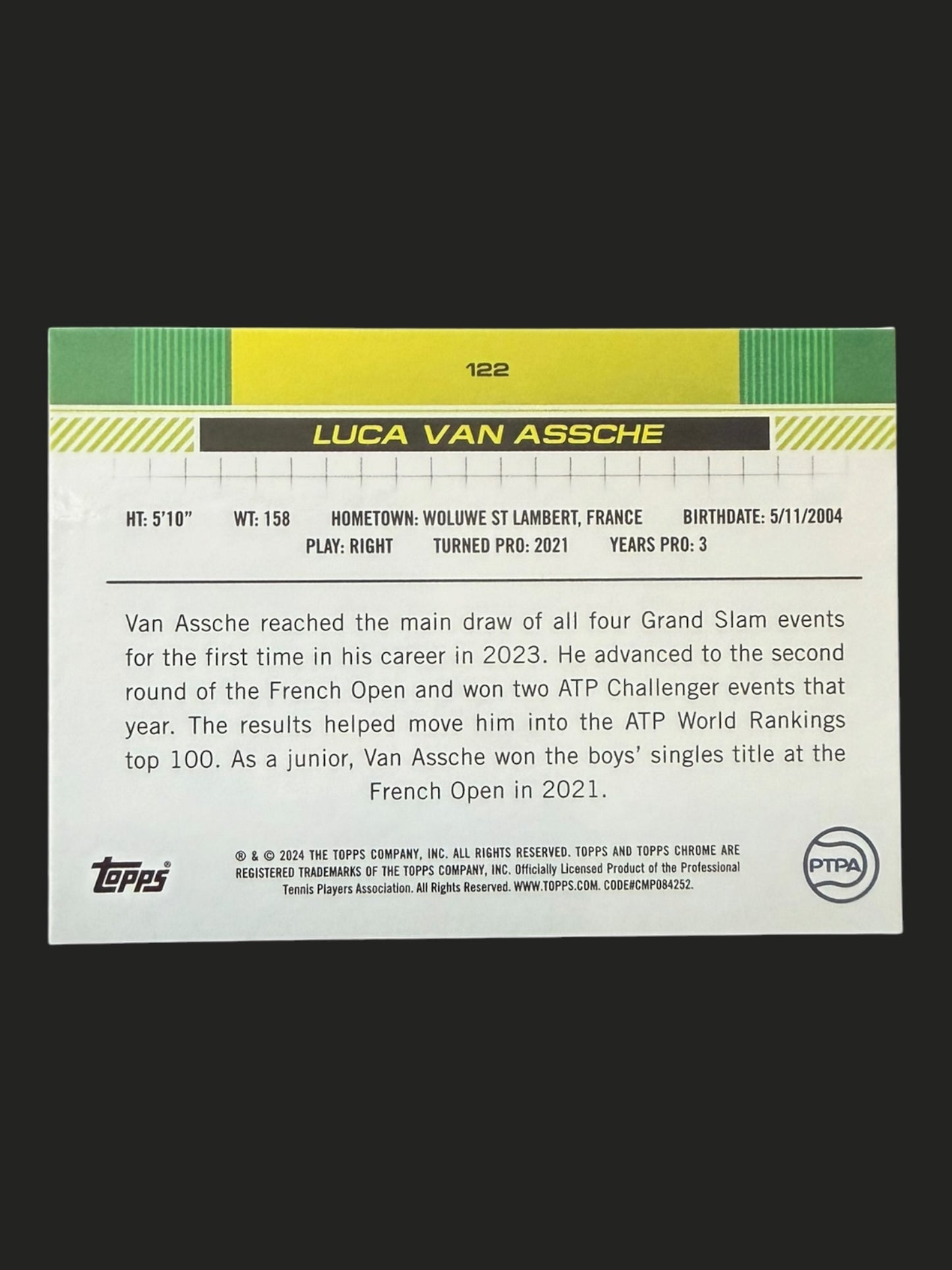 2024 Topps Chrome Sapphire Luca Van Assche