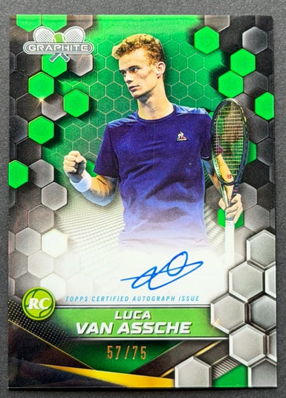 2024 Topps Graphite Green On-Card Autograph 57/75 Luca Van Assche