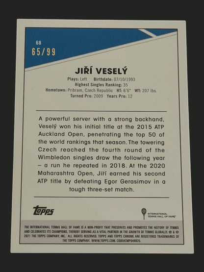 2021 Topps Chrome Blue 65/99 Jiri Vesely