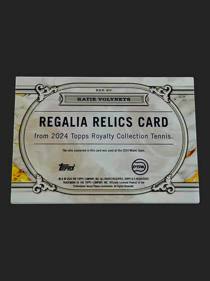 2024 Topps Royalty Blue Regalia Relics 16/25 Katie Volynets