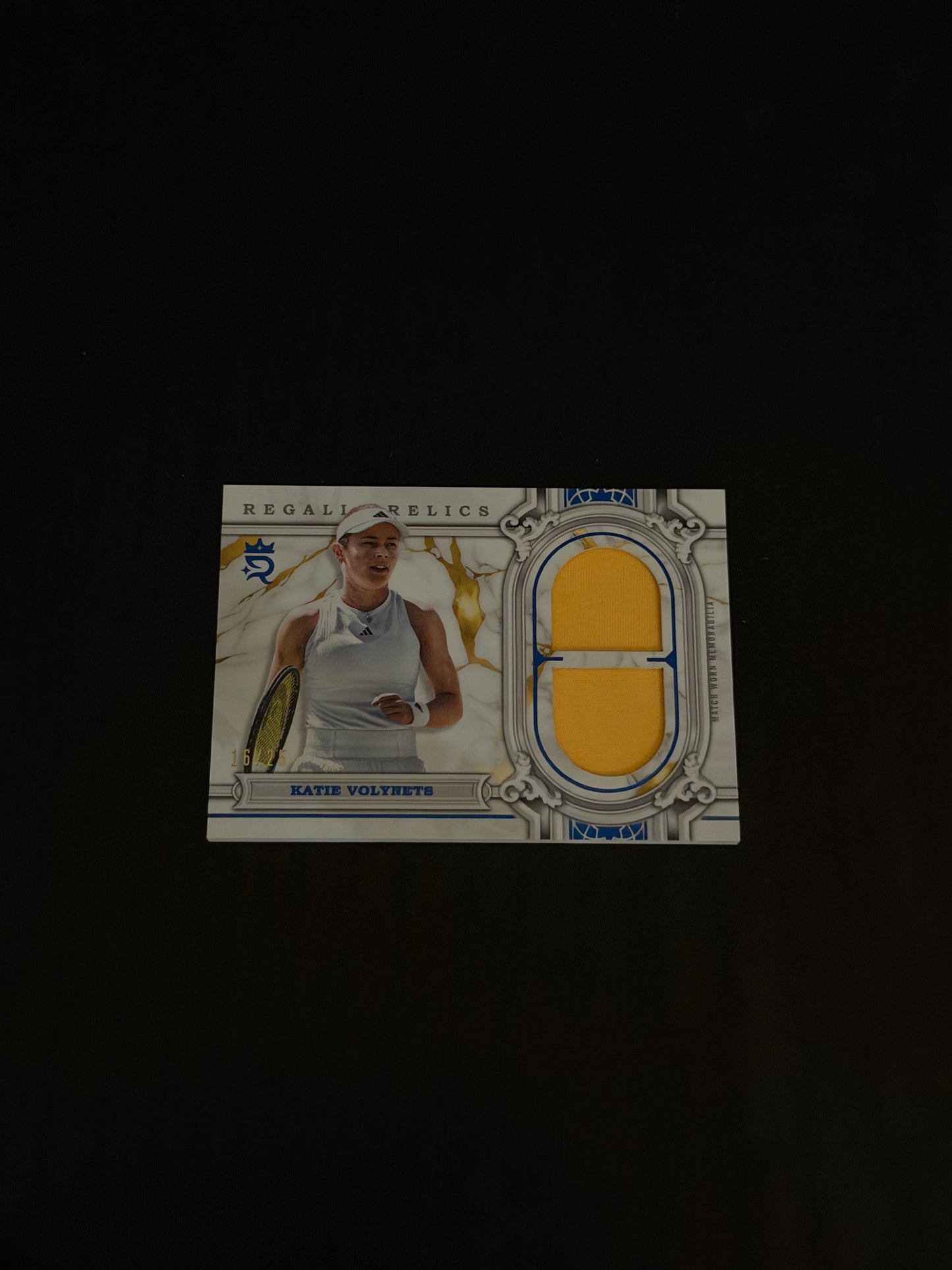 2024 Topps Royalty Blue Regalia Relics 16/25 Katie Volynets