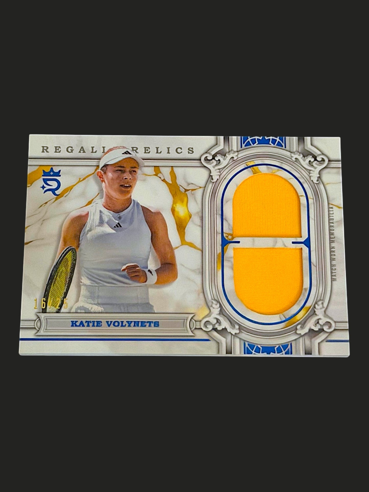 2024 Topps Royalty Blue Regalia Relics 16/25 Katie Volynets