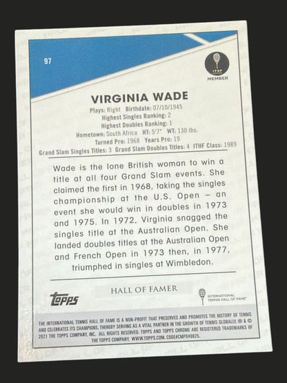 2021 Topps Chrome Tennis Virginia Wade