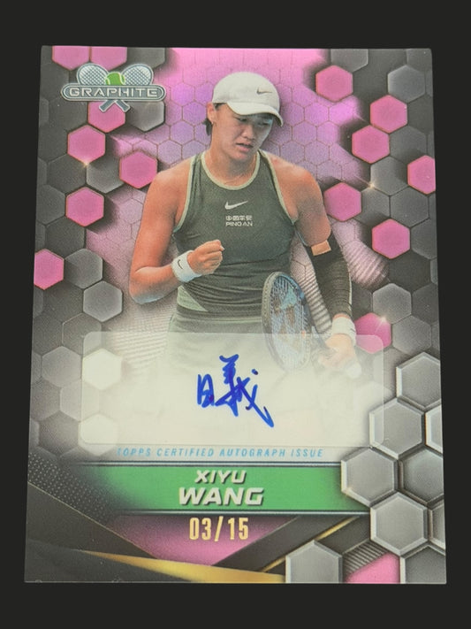 2024 Topps Graphite Pink Autograph 03/15 Xiyu Wang