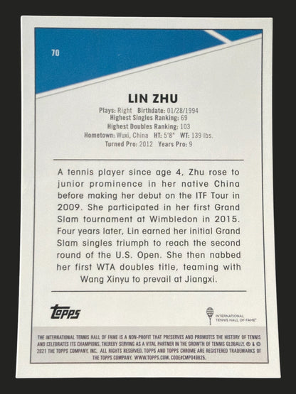 2021 Topps Chrome Tennis Lin Zhu
