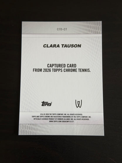 2026 Topps Chrome Clara Tauson Orange Geometric Captured /25