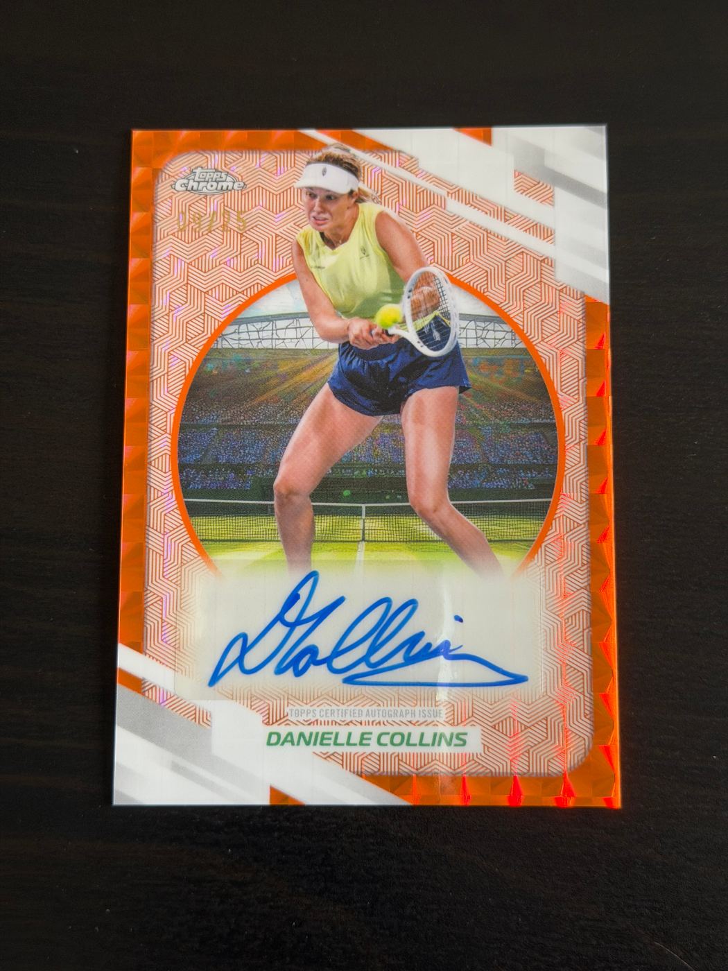 2026 Topps Chrome Danielle Collins Orange Geometric Auto /25