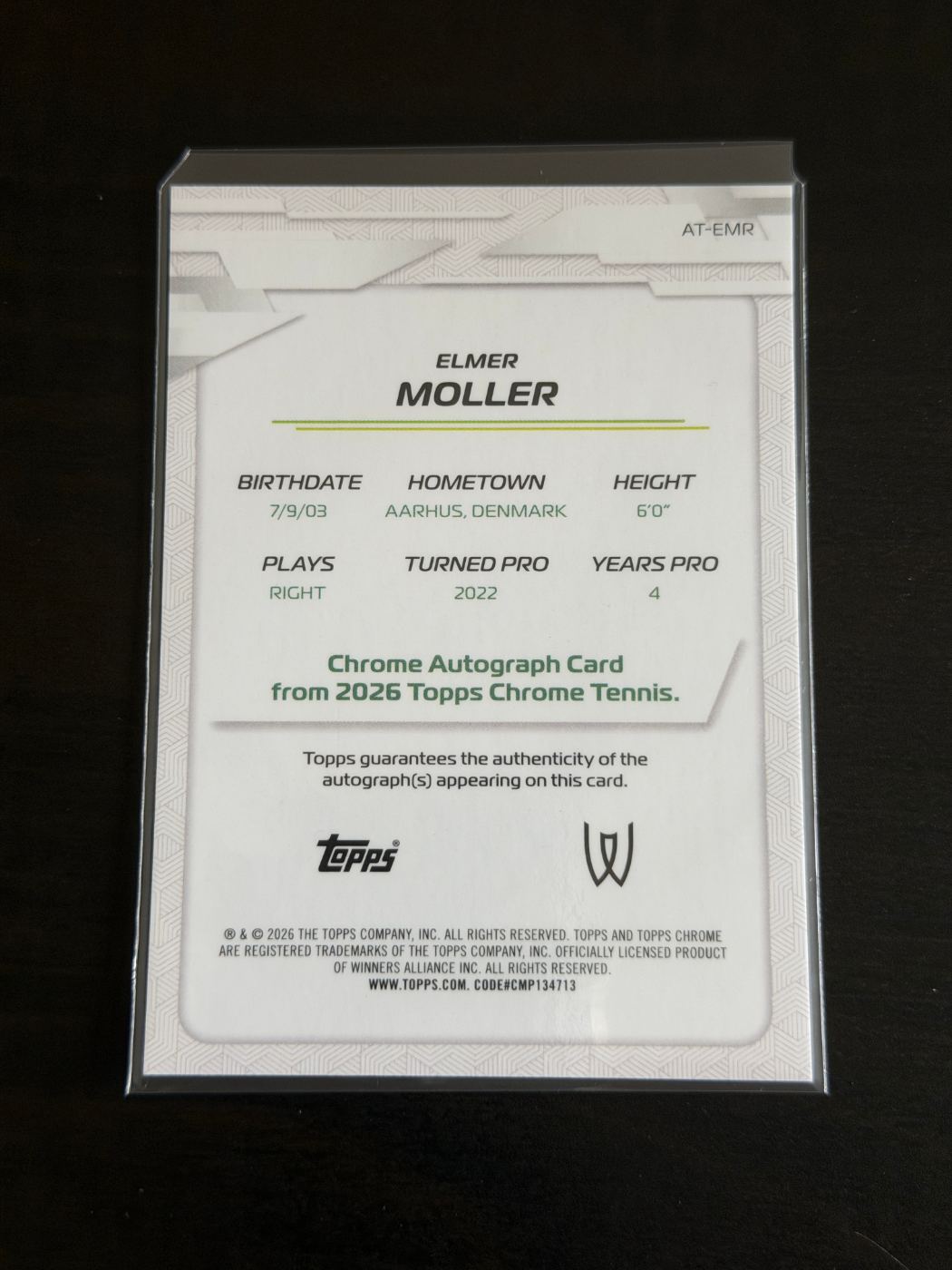 2026 Topps Chrome Elmer Moller Pink Auto /250