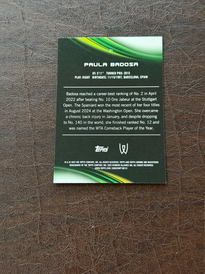 2025 Topps Chrome Paula Badosa Aqua /199